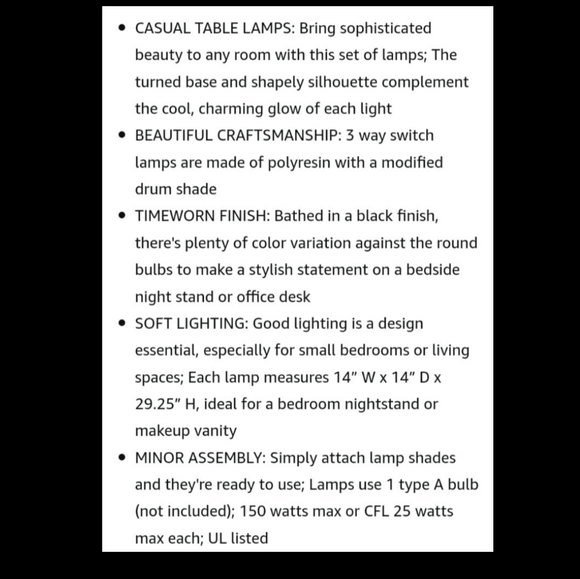 LIKE NEW! SET OF 2 TABLE LAMPS! - Picture 6 of 7